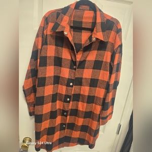 Womans new flannel dress with pockets